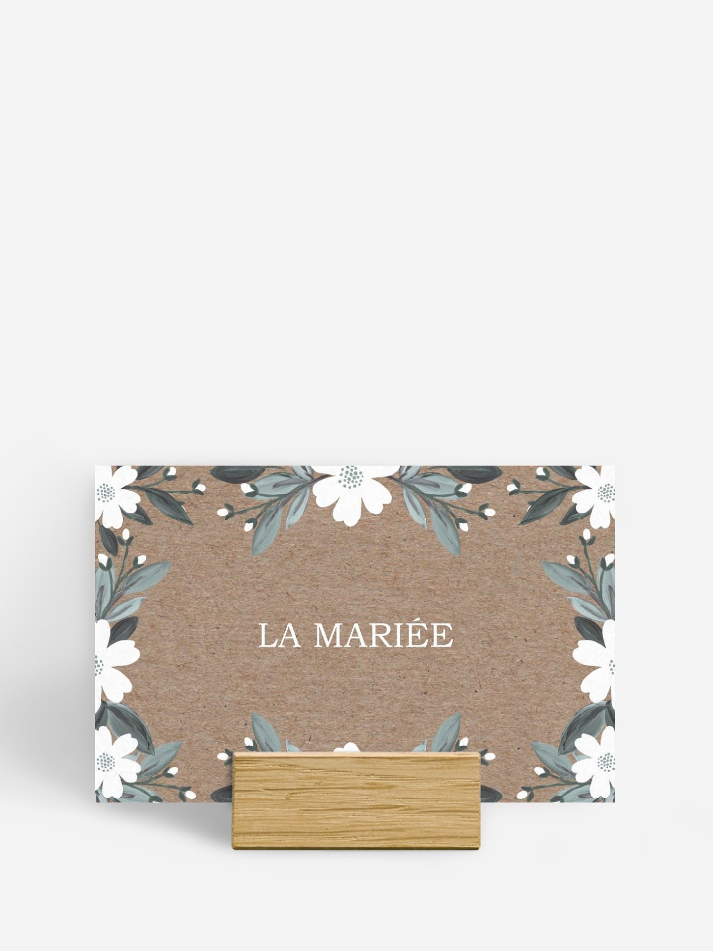 Marque-place mariage Fleurs rustiques