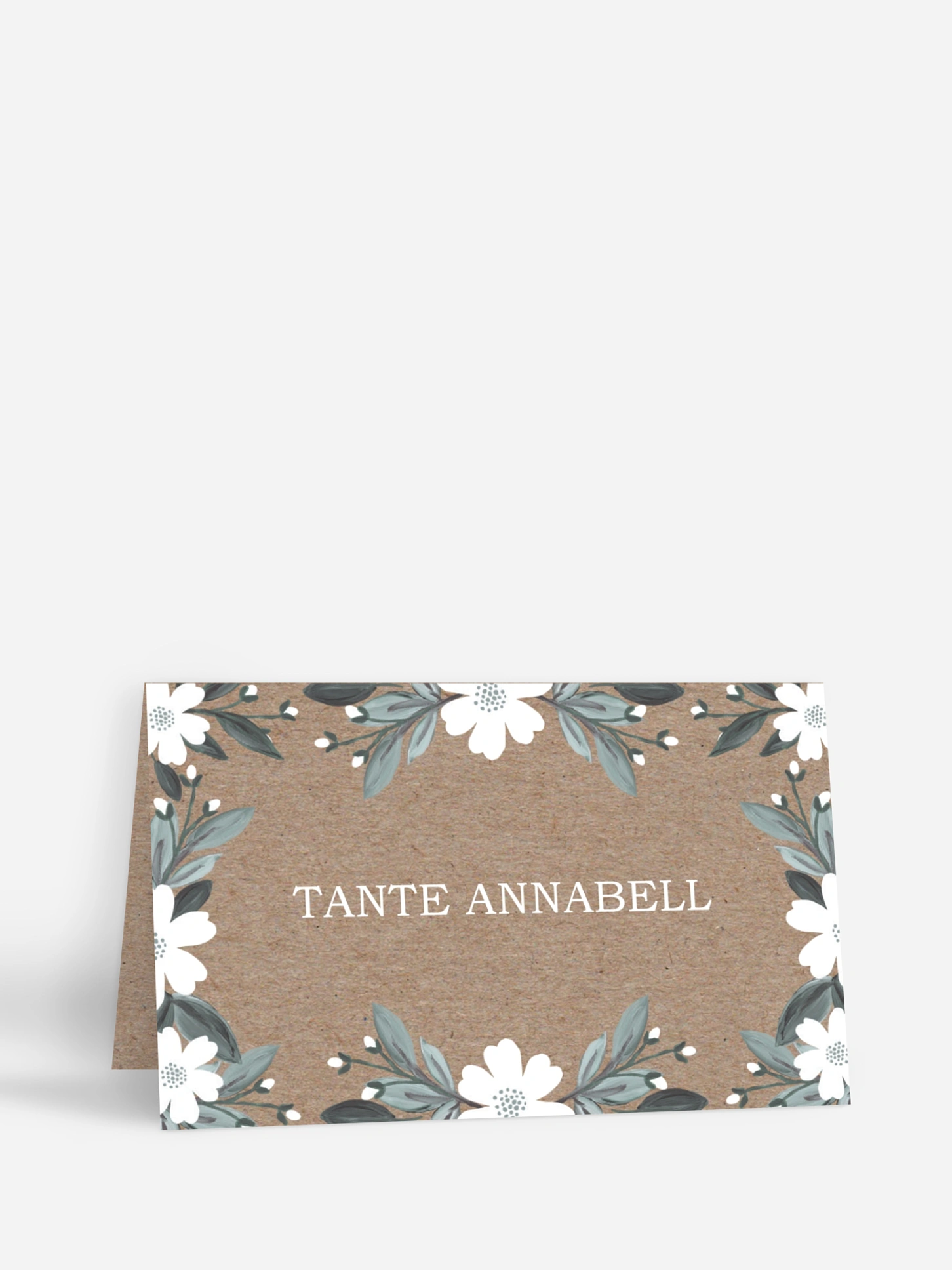 Tischkarte Hochzeit Rustic Flowers