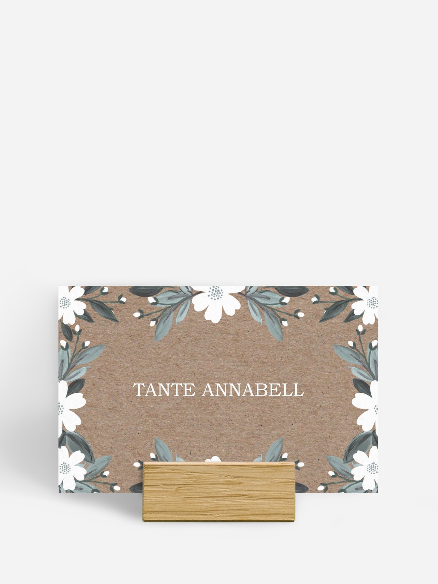 Tischkarte Hochzeit Rustic Flowers