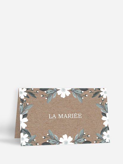 Marque-place mariage Fleurs rustiques