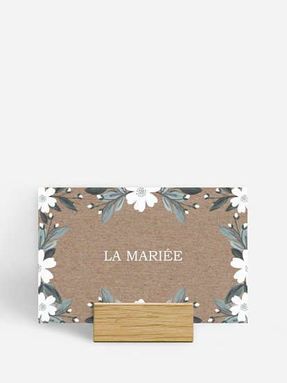 Marque-place mariage Fleurs rustiques