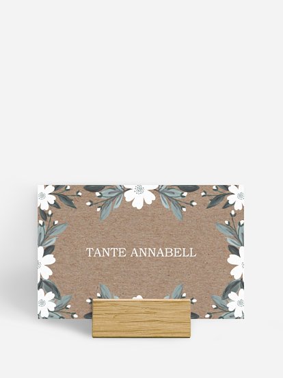 Tischkarte Hochzeit Rustic Flowers