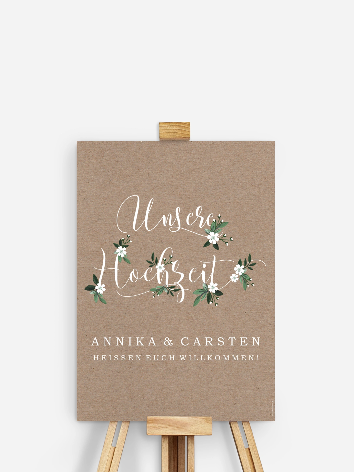Willkommensschild Rustic Flowers