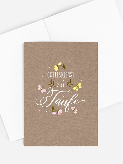 Kirchenheft Taufe Papillon
