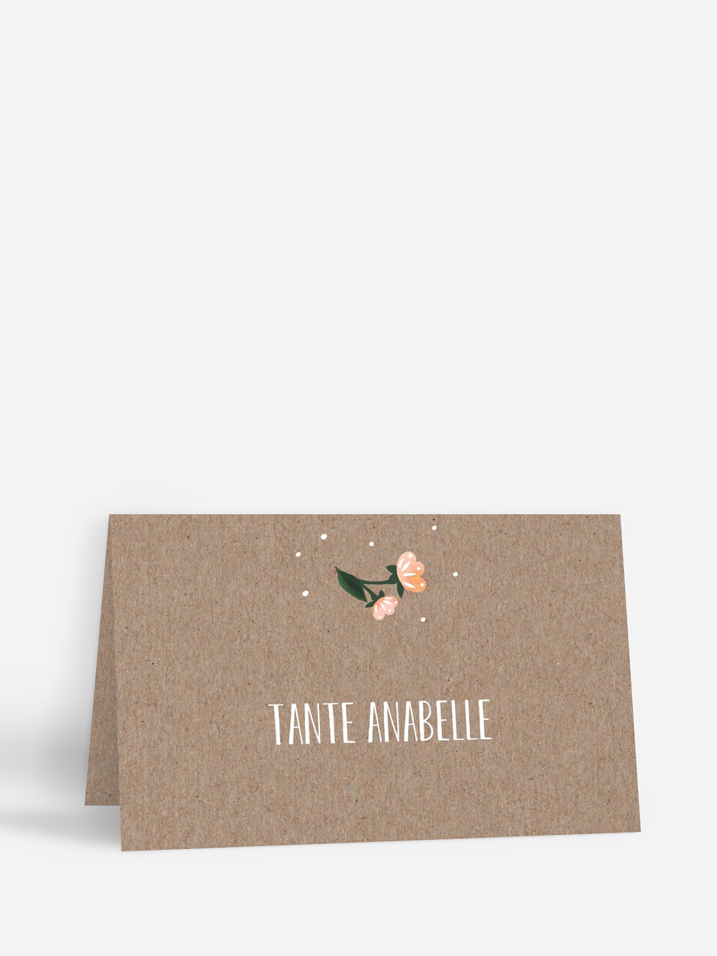 Tischkarte Taufe Papillon