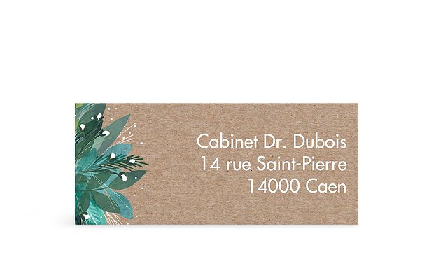 Étiquette expéditeur voeux entreprise Bouquet d'hiver