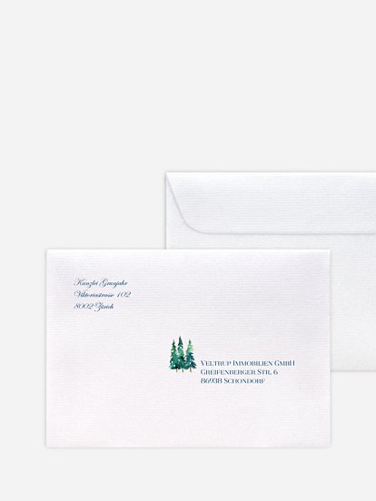 Bedruckte Umschläge geschäftl. Weihnachten Winter Village