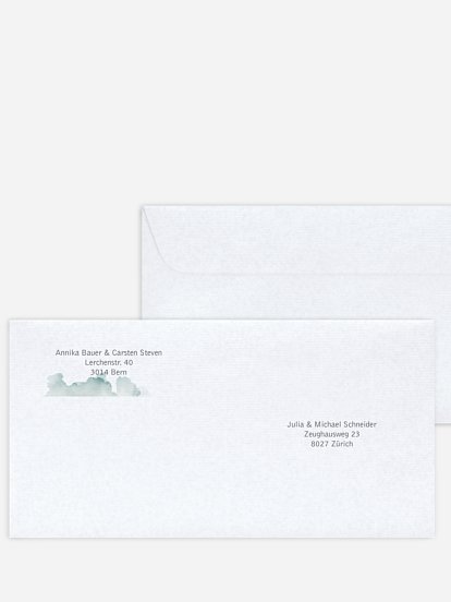 Bedruckter Briefumschlag Hochzeit Bella Premium