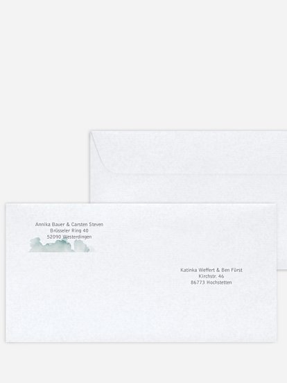 Bedruckter Briefumschlag Hochzeit Bella Premium