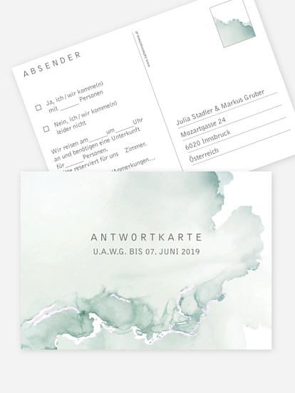 Antwortkarte Hochzeit Bella Premium