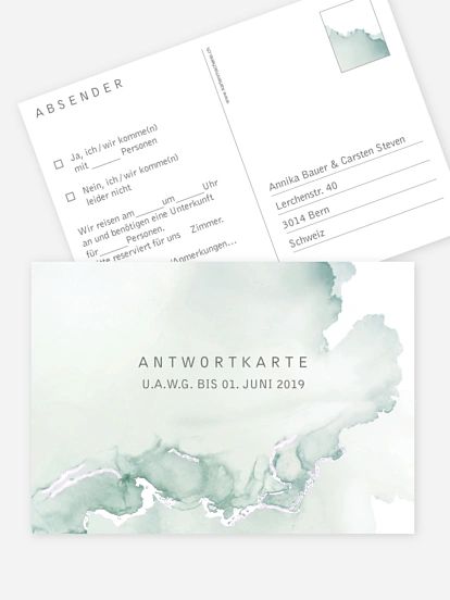 Antwortkarte Hochzeit Bella Premium