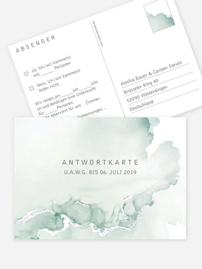 Antwortkarte Hochzeit Bella Premium