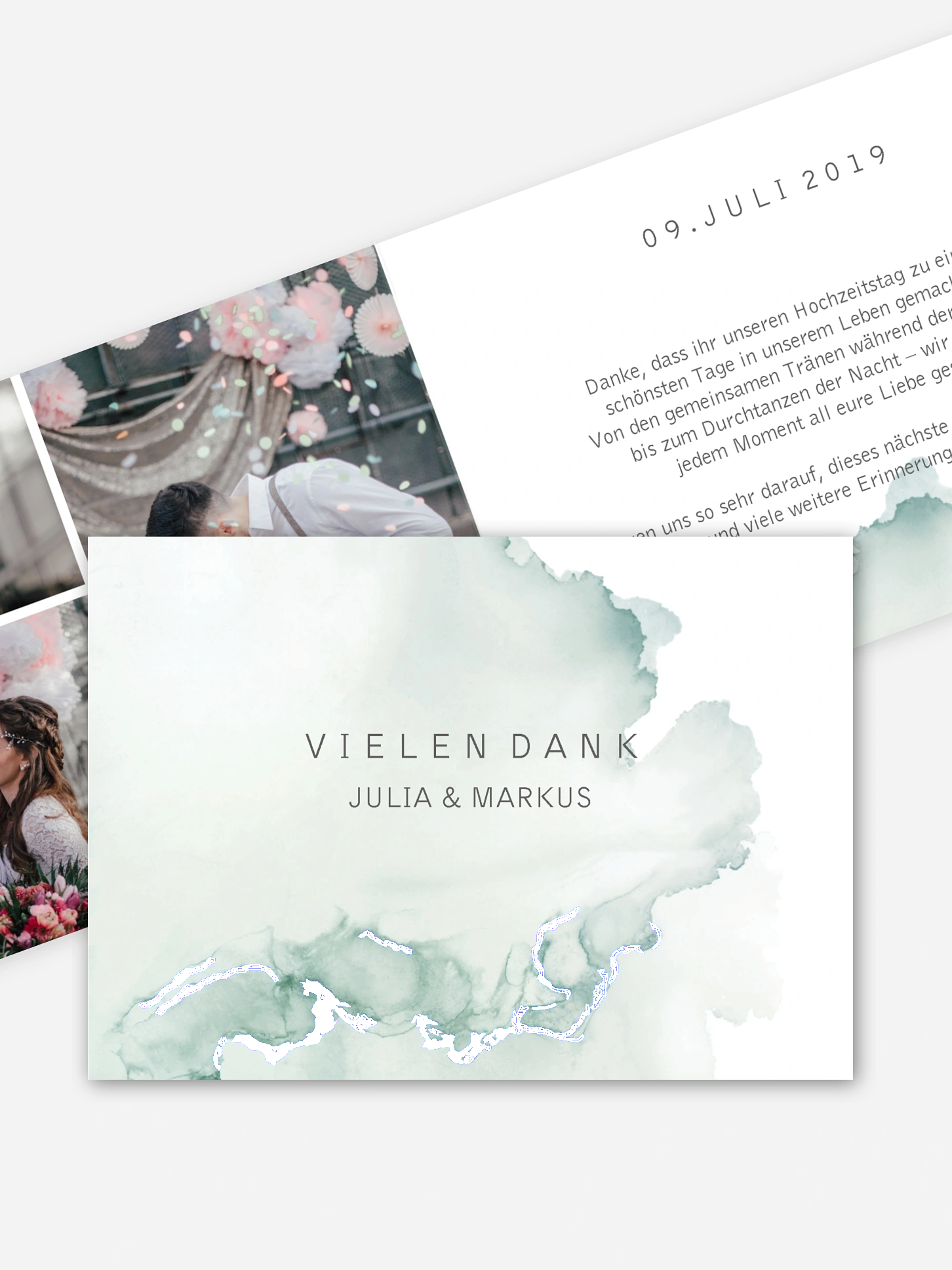 Dankeskarte Hochzeit Bella Premium