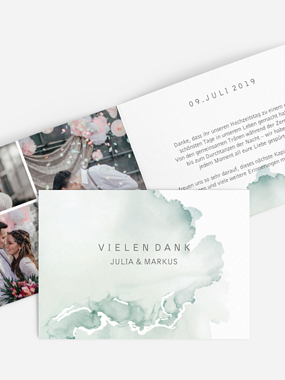 Dankeskarte Hochzeit Bella Premium