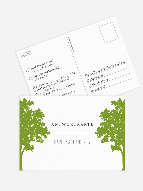 Antwortkarte Hochzeit Nature Inspired
