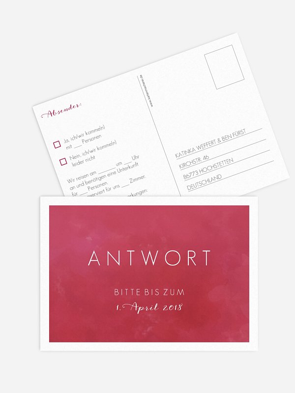 Antwortkarte Hochzeit Artwork