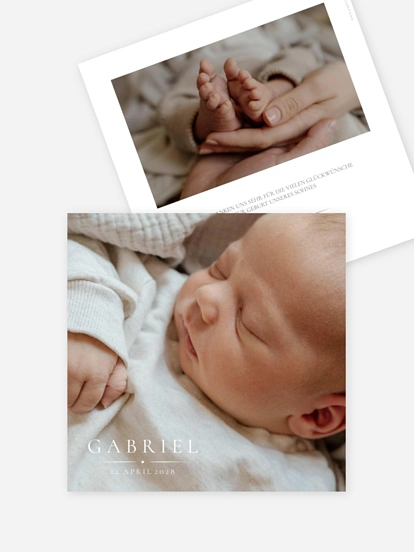 Geburtskarte Zarte Feinheit