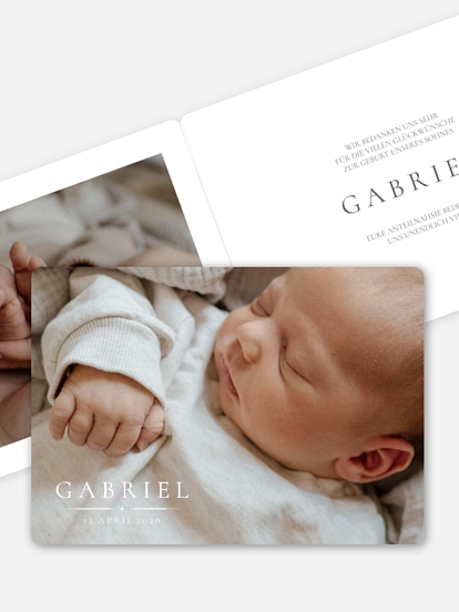 Geburtskarte Zarte Feinheit