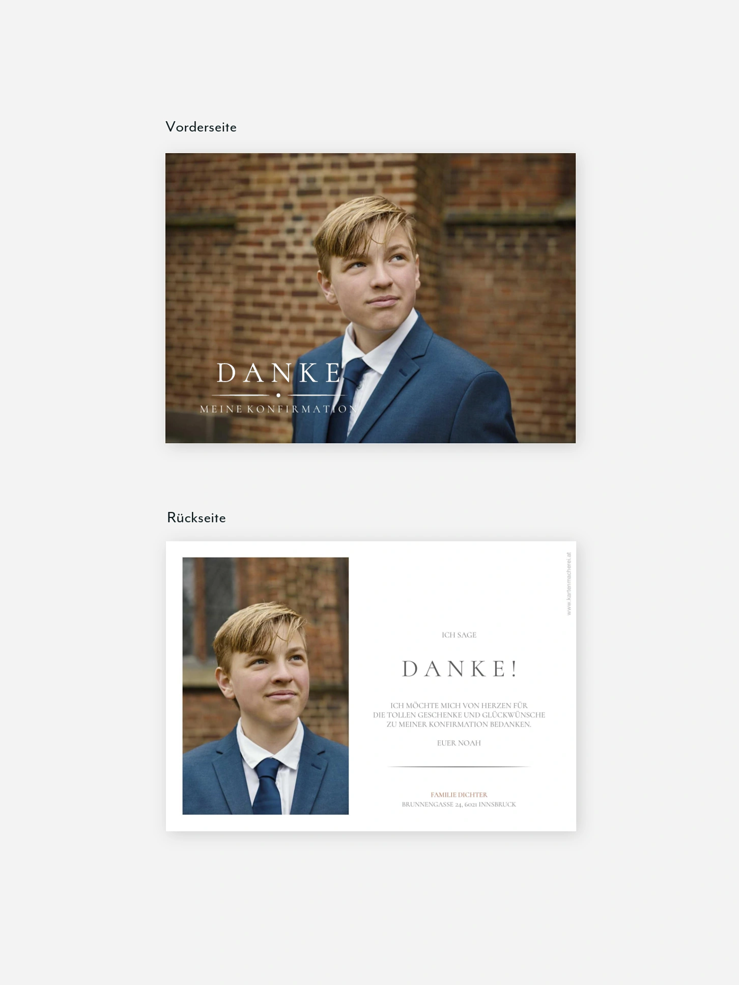 Danksagung Konfirmation Zarte Feinheit
