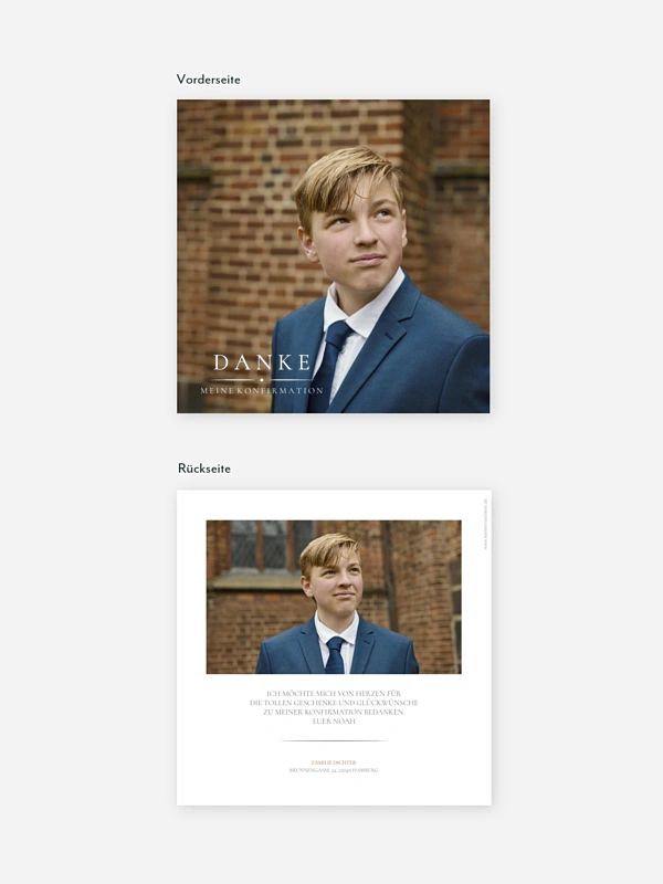 Danksagung Konfirmation Zarte Feinheit