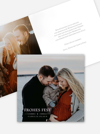 Weihnachtskarte Zarte Feinheit