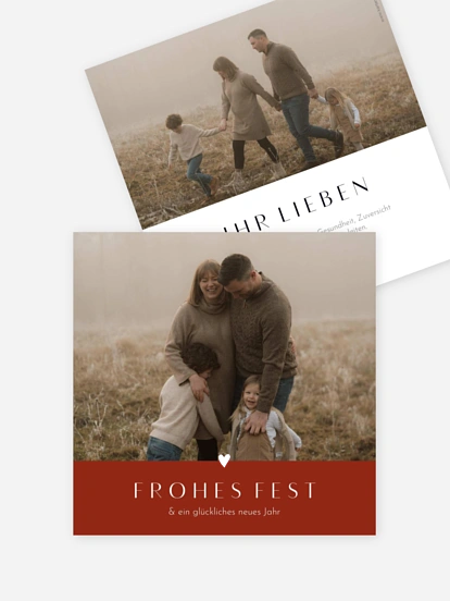 Weihnachtskarte Herzensgold