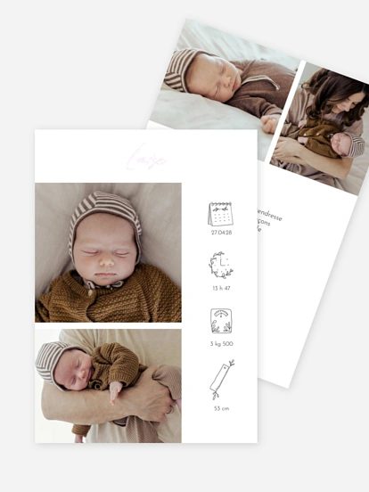 Faire-part naissance Doux câlin