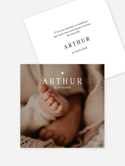 Faire-part naissance Douce étoile