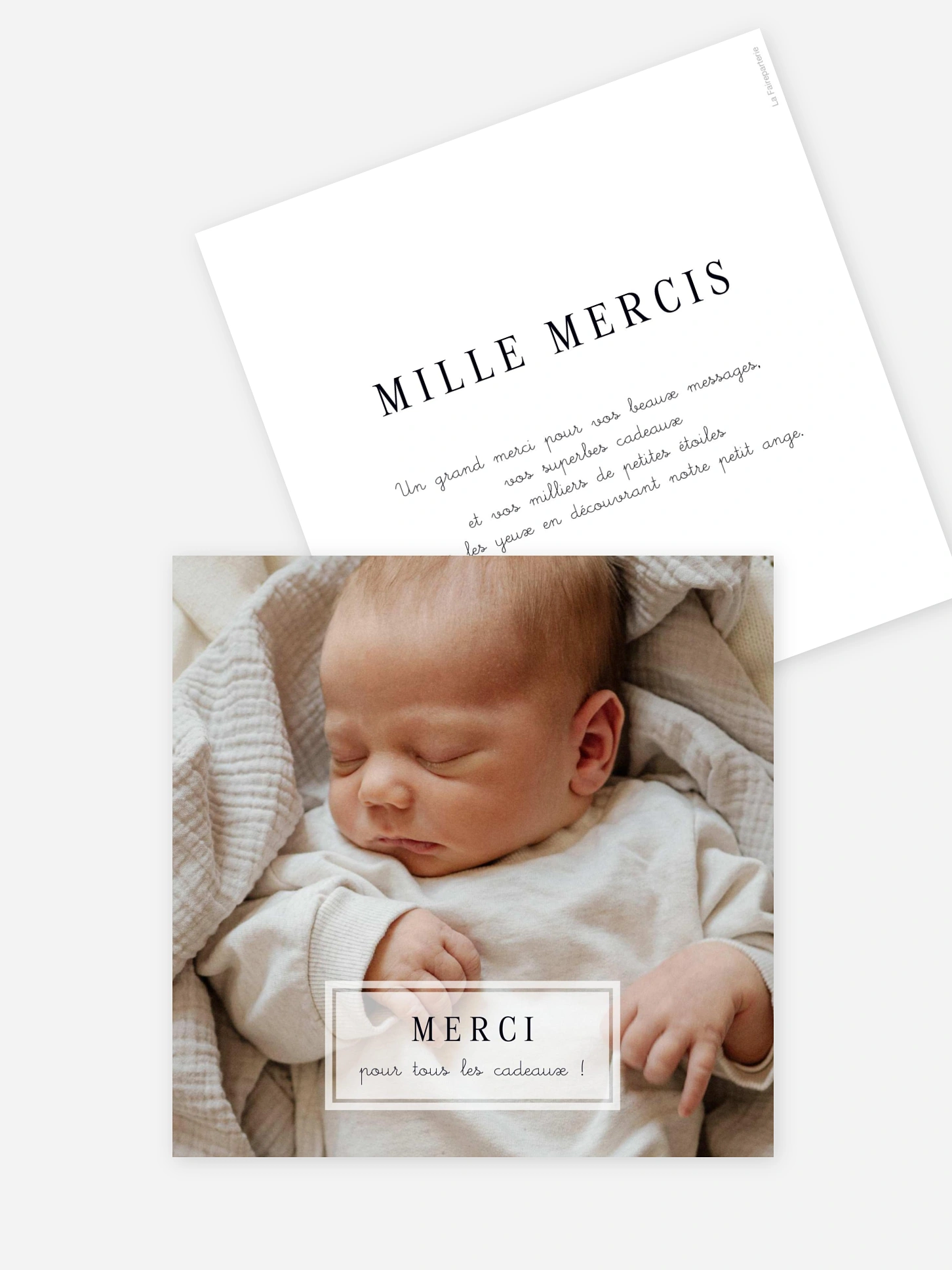 Carte remerciement naissance Rêve de coton