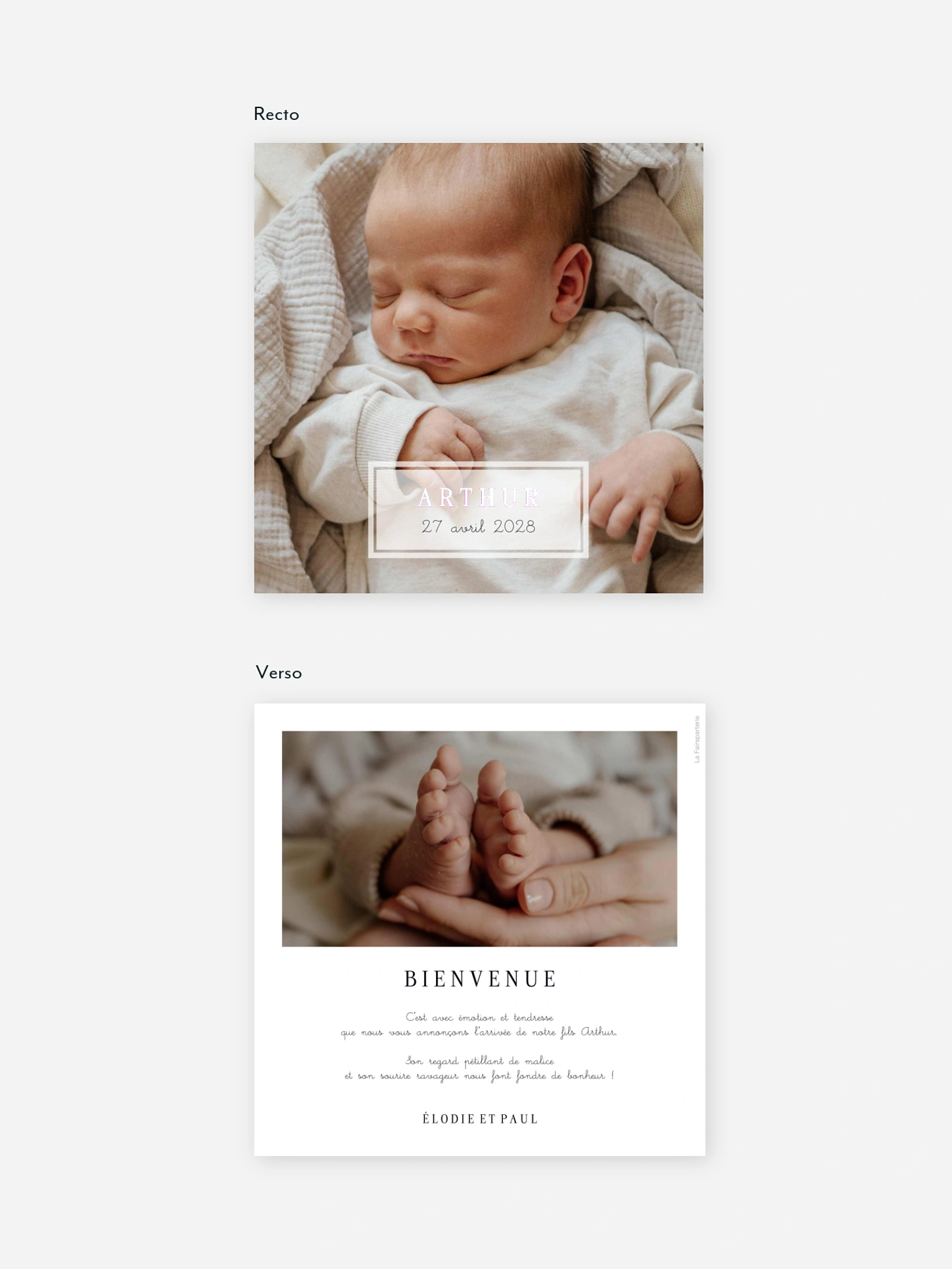 Faire-part naissance Rêve de coton