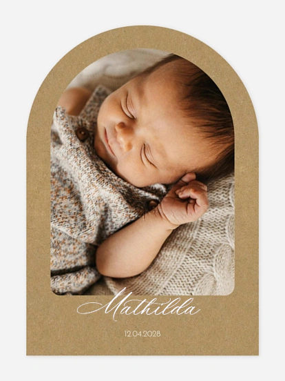 Geburtskarte Zarte Buchstaben