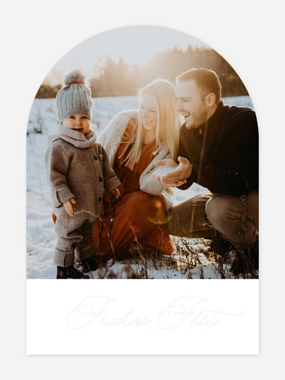 Weihnachtskarte Zarte Buchstaben