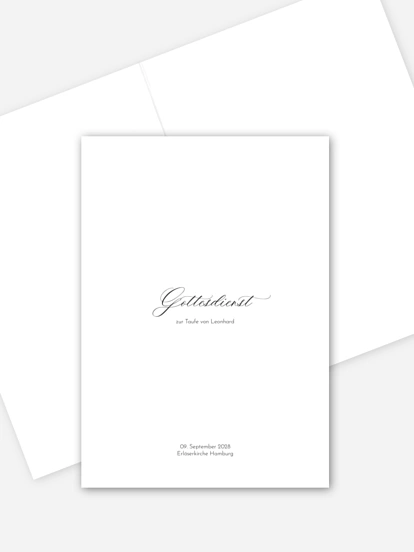 Kirchenheft Taufe Zarte Buchstaben