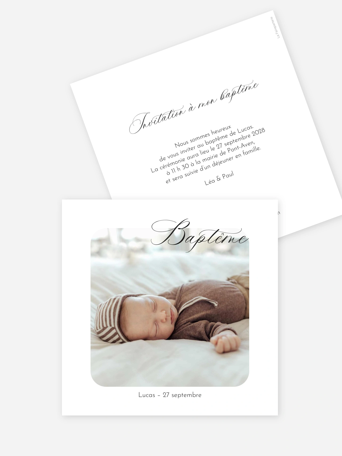 Faire-part baptême Douce naissance