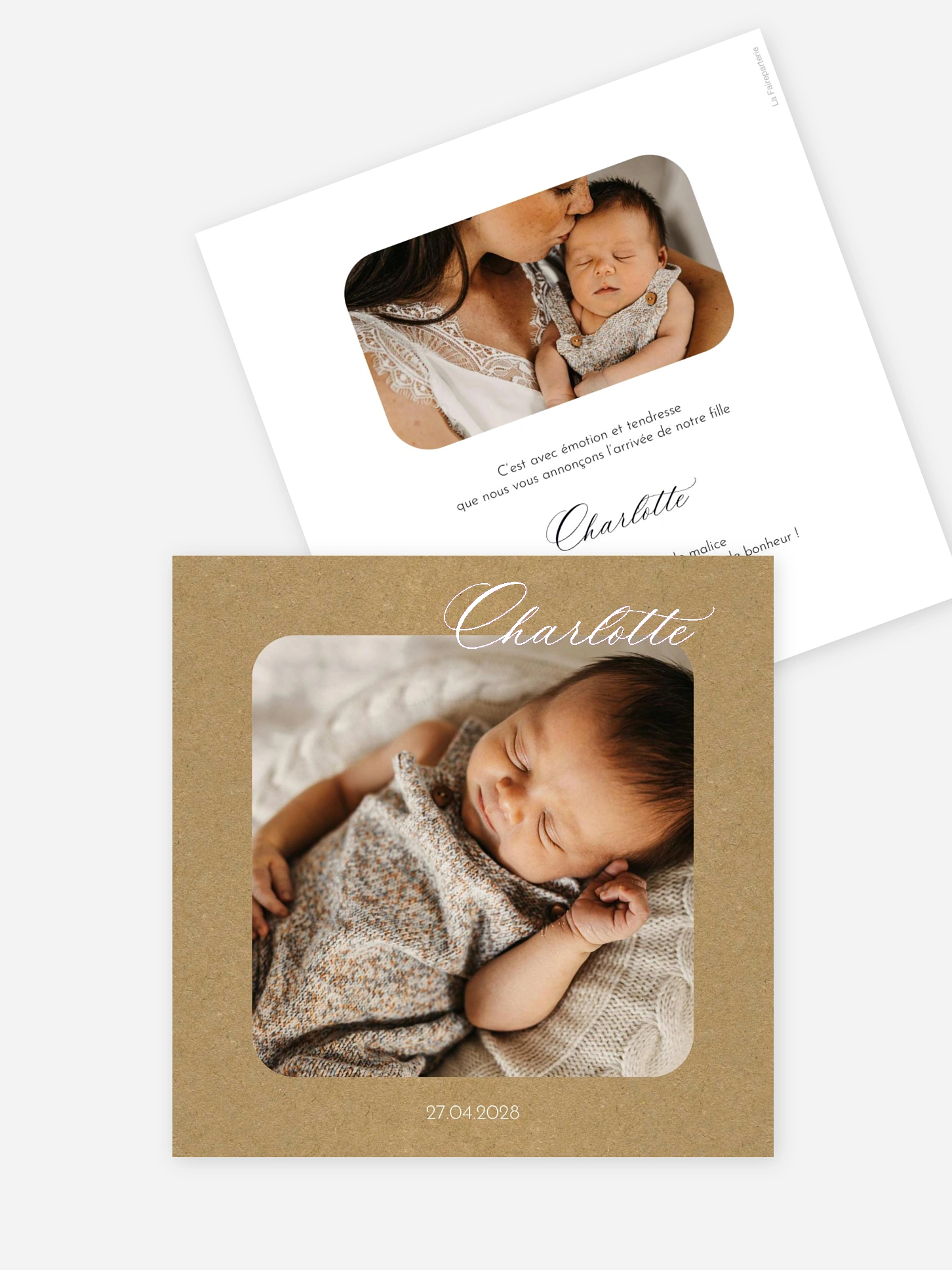 Faire-part naissance Douce naissance