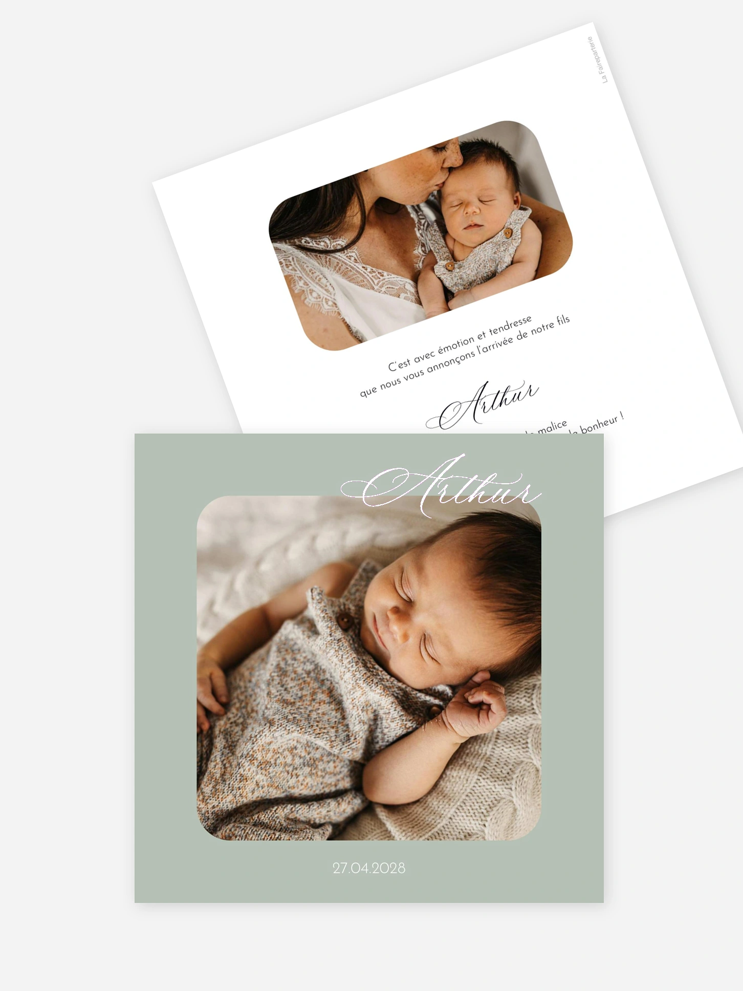 Faire-part naissance Douce naissance