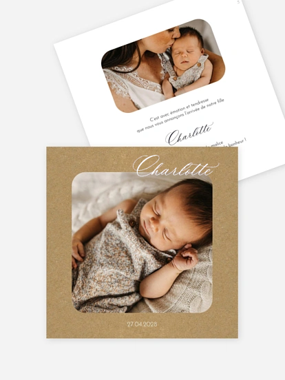 Faire-part naissance Douce naissance