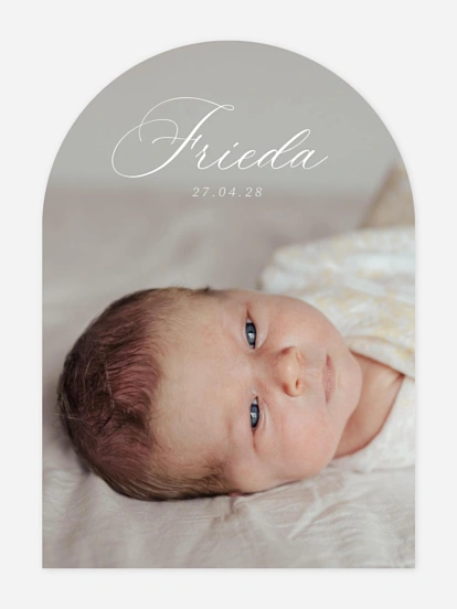 Geburtskarte Zarte Handschrift