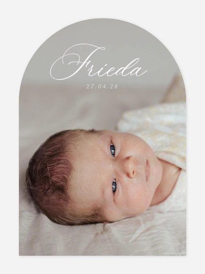 Geburtskarte Zarte Handschrift