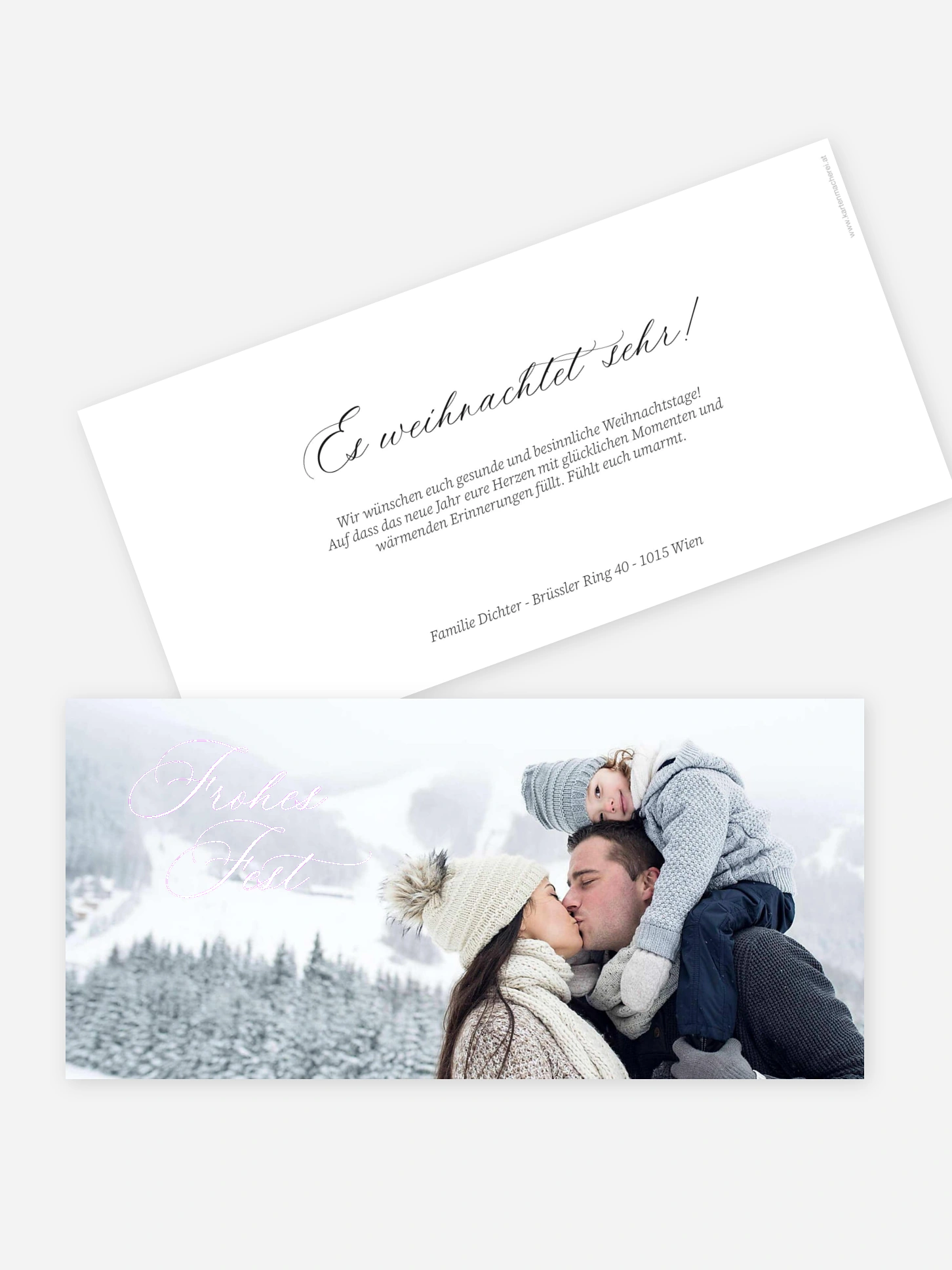 Weihnachtskarte Zarte Handschrift