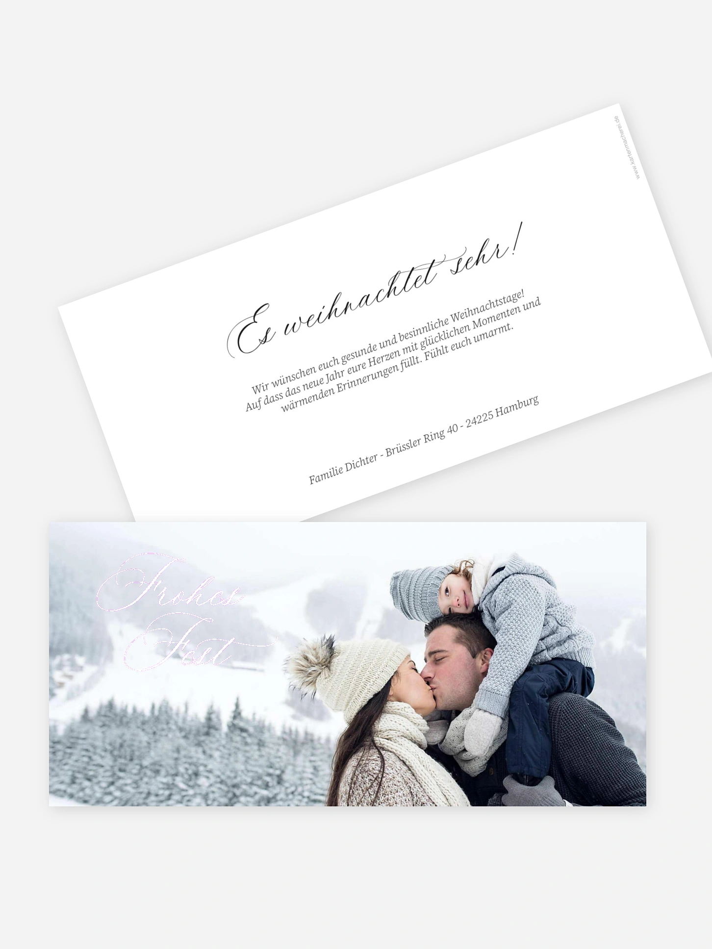 Weihnachtskarte Zarte Handschrift