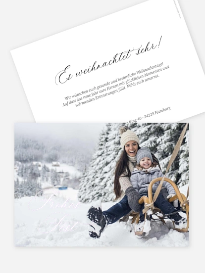 Weihnachtskarte Zarte Handschrift