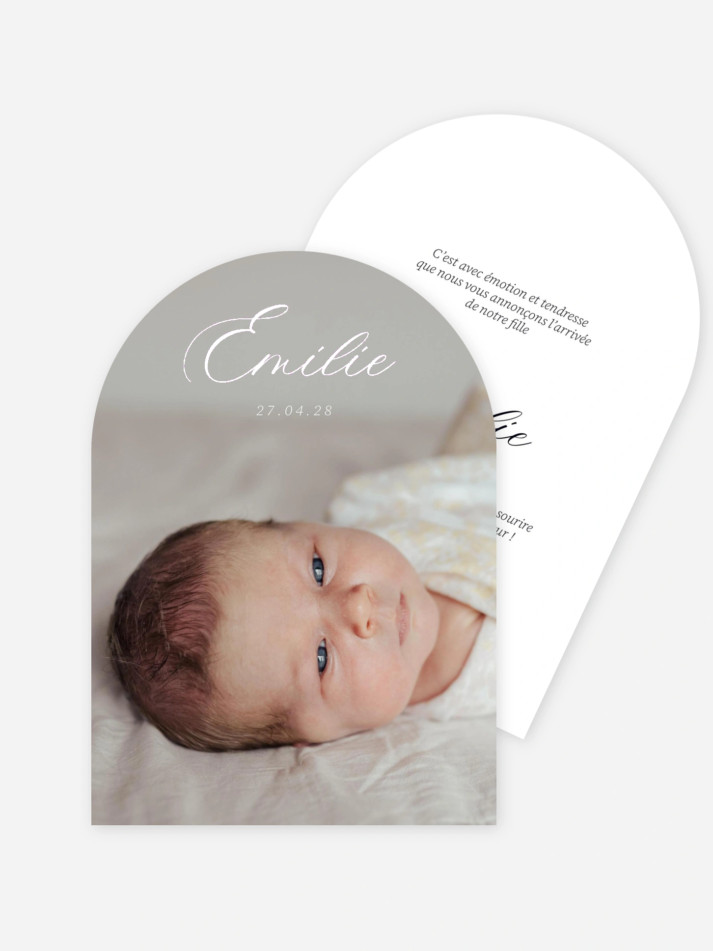 Faire-part naissance Douces lettres