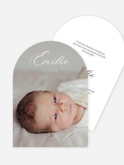 Faire-part naissance Douces lettres