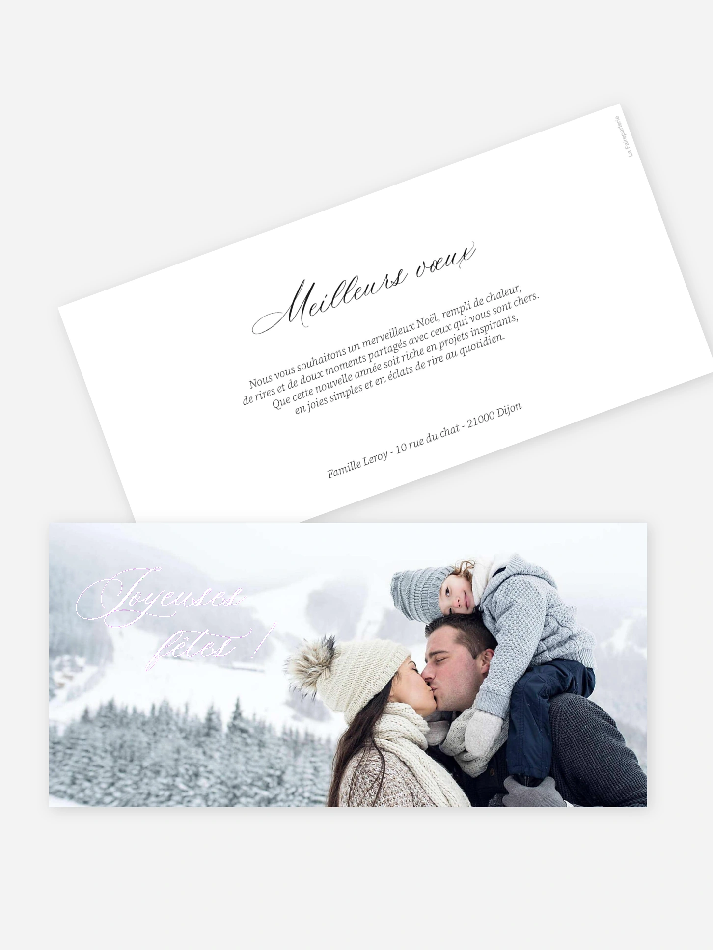 Carte de voeux Douces lettres
