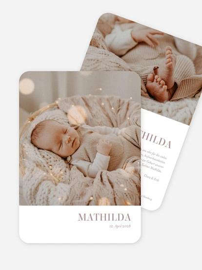 Geburtskarte Schlichtes Wunder