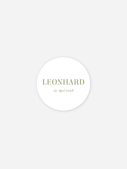 Aufkleber Geburt Schlichtes Wunder