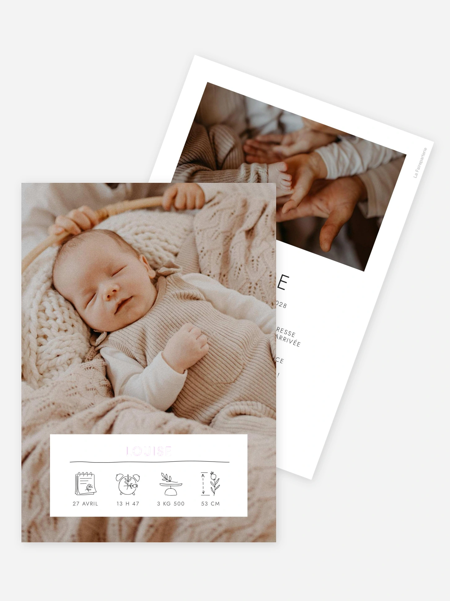 Faire-part naissance Douce éclosion