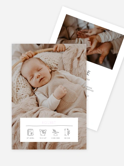 Faire-part naissance Douce éclosion