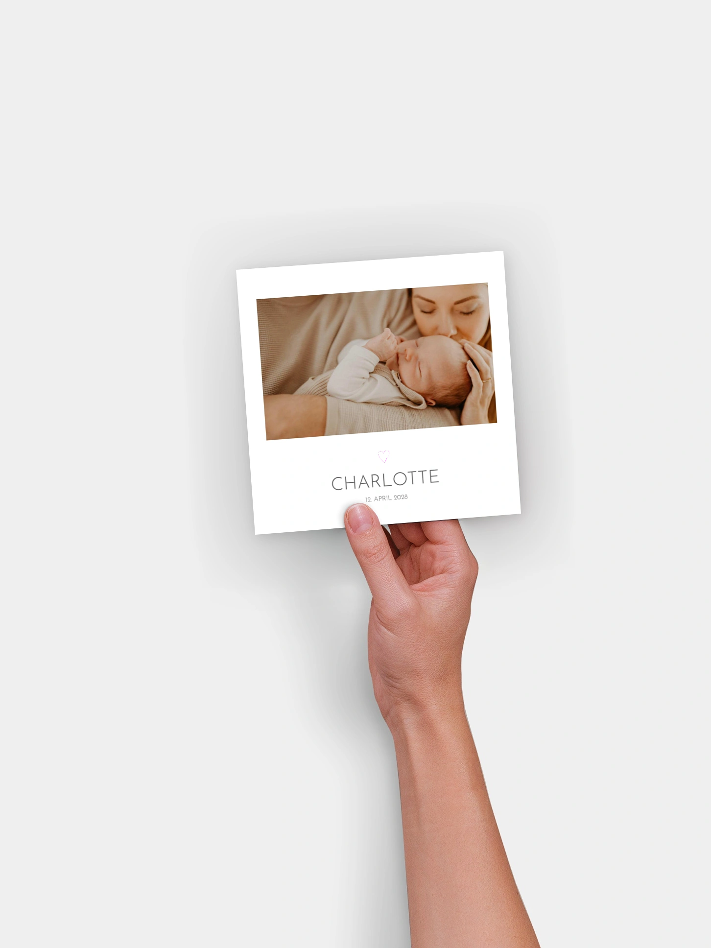 Geburtskarte Babyherz